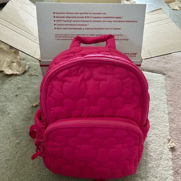 Vera Bradley Pink Quilted Backpack - Picture 2 of 10
